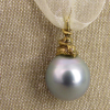 coiled snake pearl drop pendant