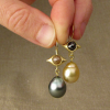 ooak pearl drop earrings