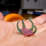 Wax model: tentacled earrings baroque Tahitian pearl