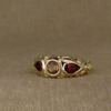 arabesque 3-stone ring