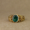 emerald + daffodils ring