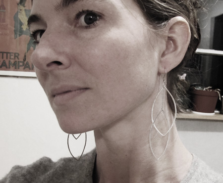 falling leaf earrings in sterling silver