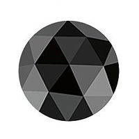 1 carat black rose-cut diamond