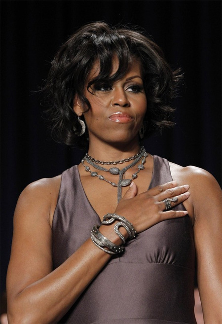 Michelle Obama's jewelry ensemble for the 2011 Correspondent's Dinner