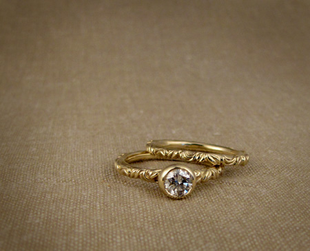 Victorian Solitaire with diamond