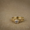 victorian solitaire with brilliant diamond and matching band