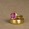 22K pink sapphire solitaire