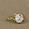 Cherry blossom solitaire with 2ct Old Mine Cut diamond