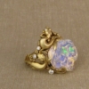 Gecko ring with freeform Mexican opal