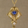 Pelican & tanzanite pendant