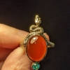 Epic Snake Cocktail Ring: Carnelian+Pariaba